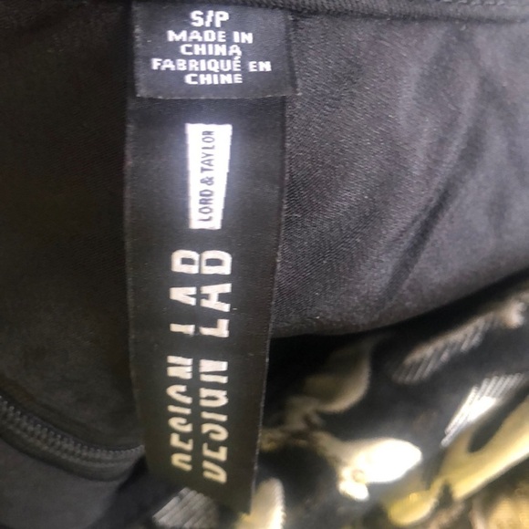 Design Lab (Lord& Taylor) Black/ Gold Animal Print Jacquard Cocktail Dress Sz S - Picture 12 of 16